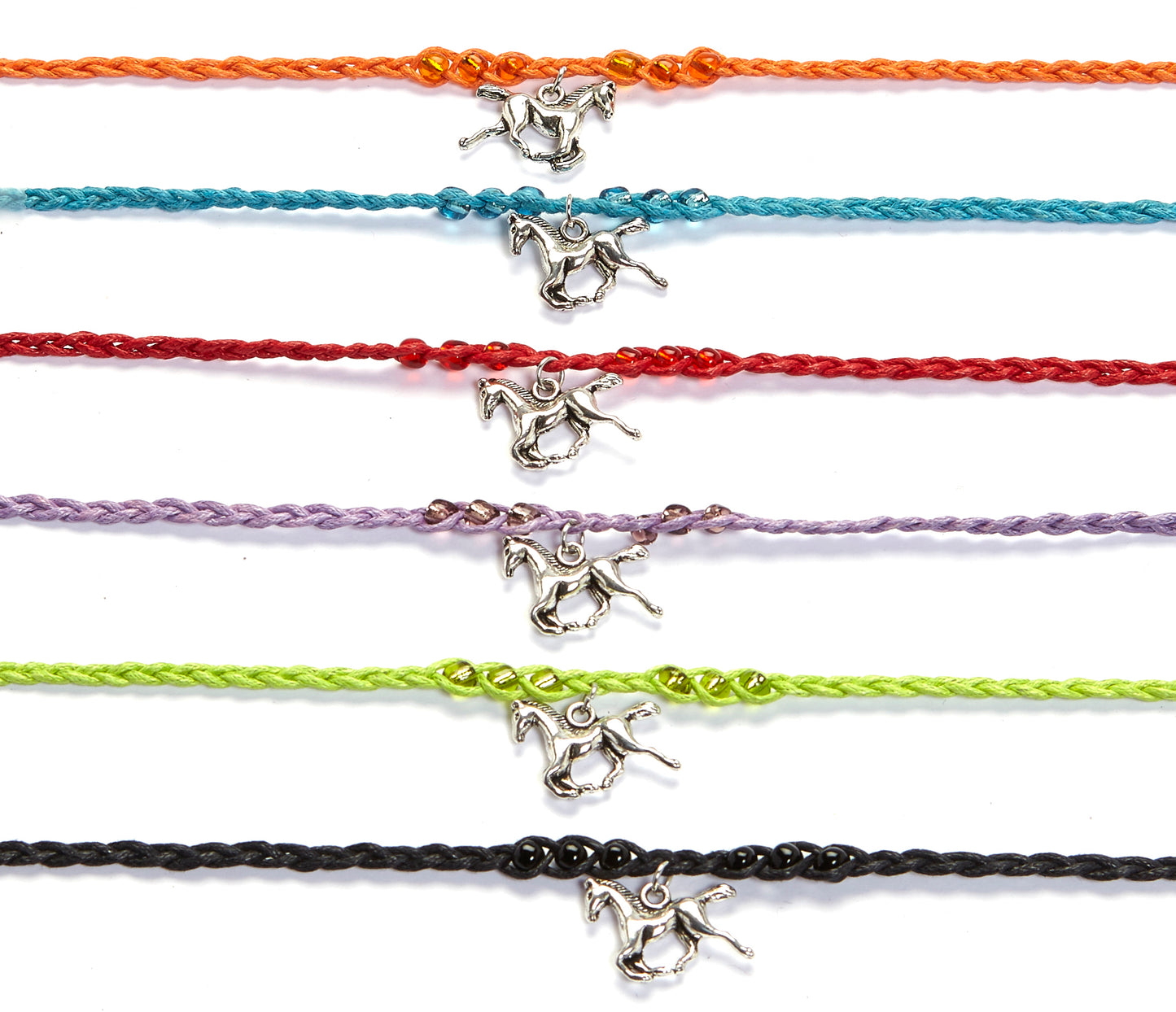 Horse Charm Beaded Bracelet