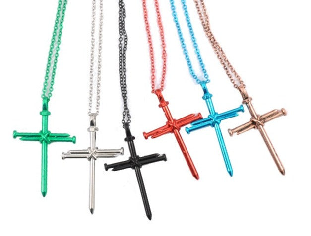 Nail Cross Necklace