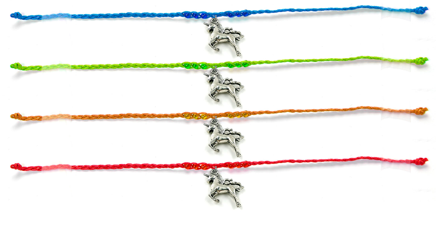Unicorn Charm Beaded Bracelet