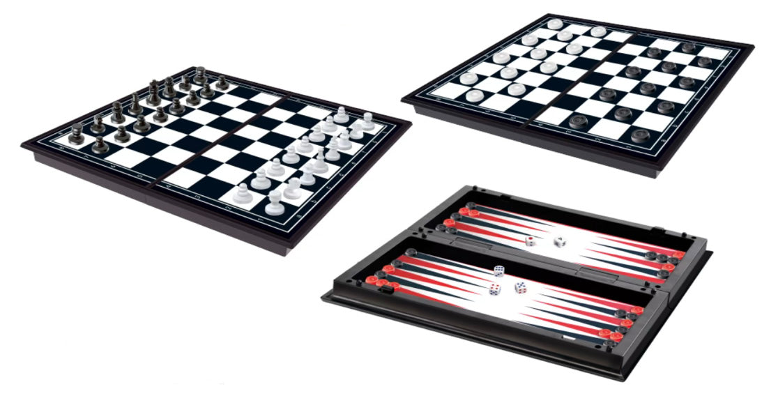 3 in 1 Magnetic Game Board Set