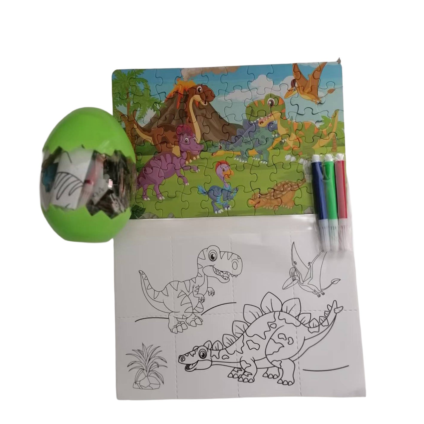 Dinosaur Puzzle in Eggshell Case