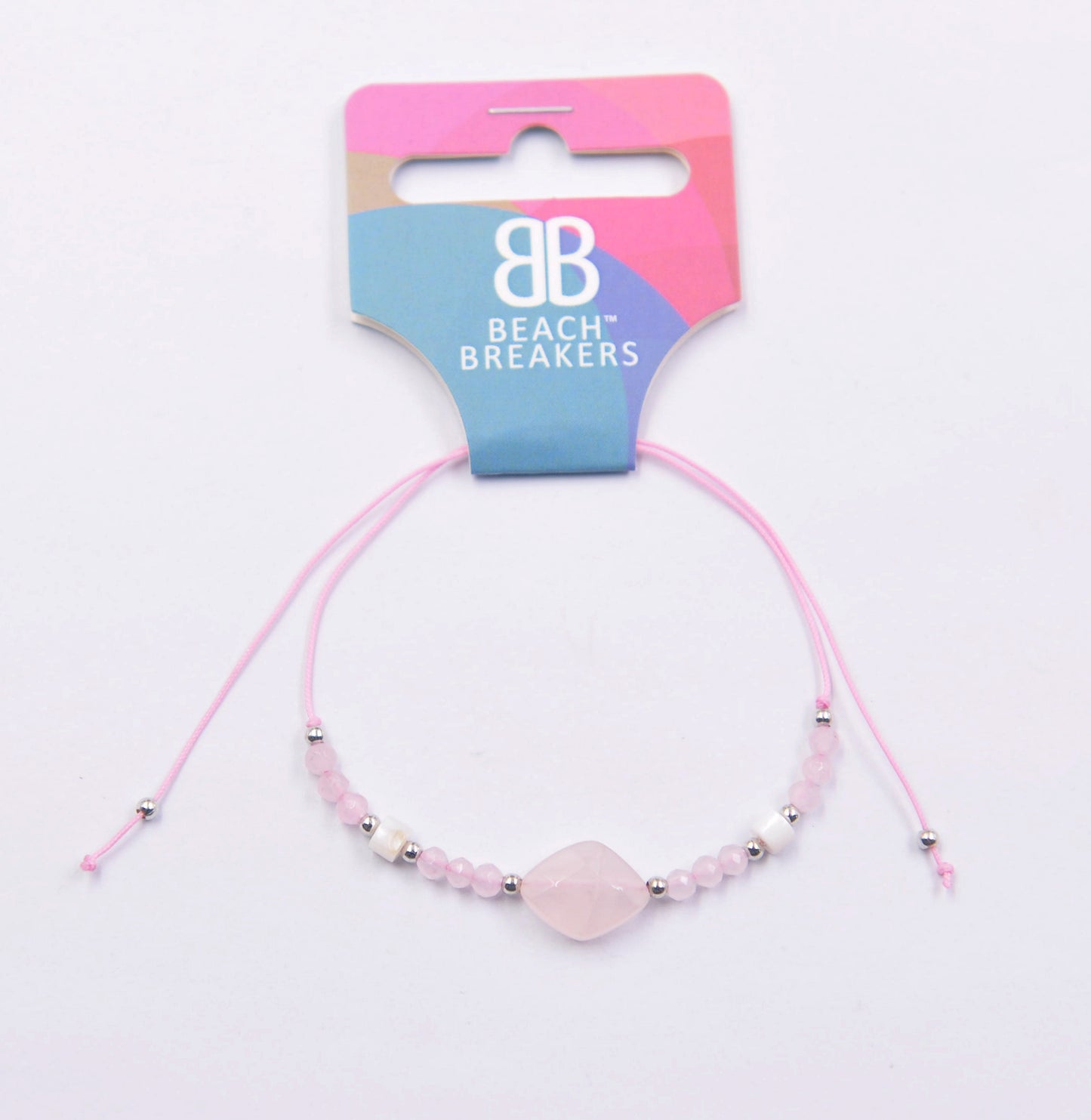 Silver Beads Gemstone Bracelet