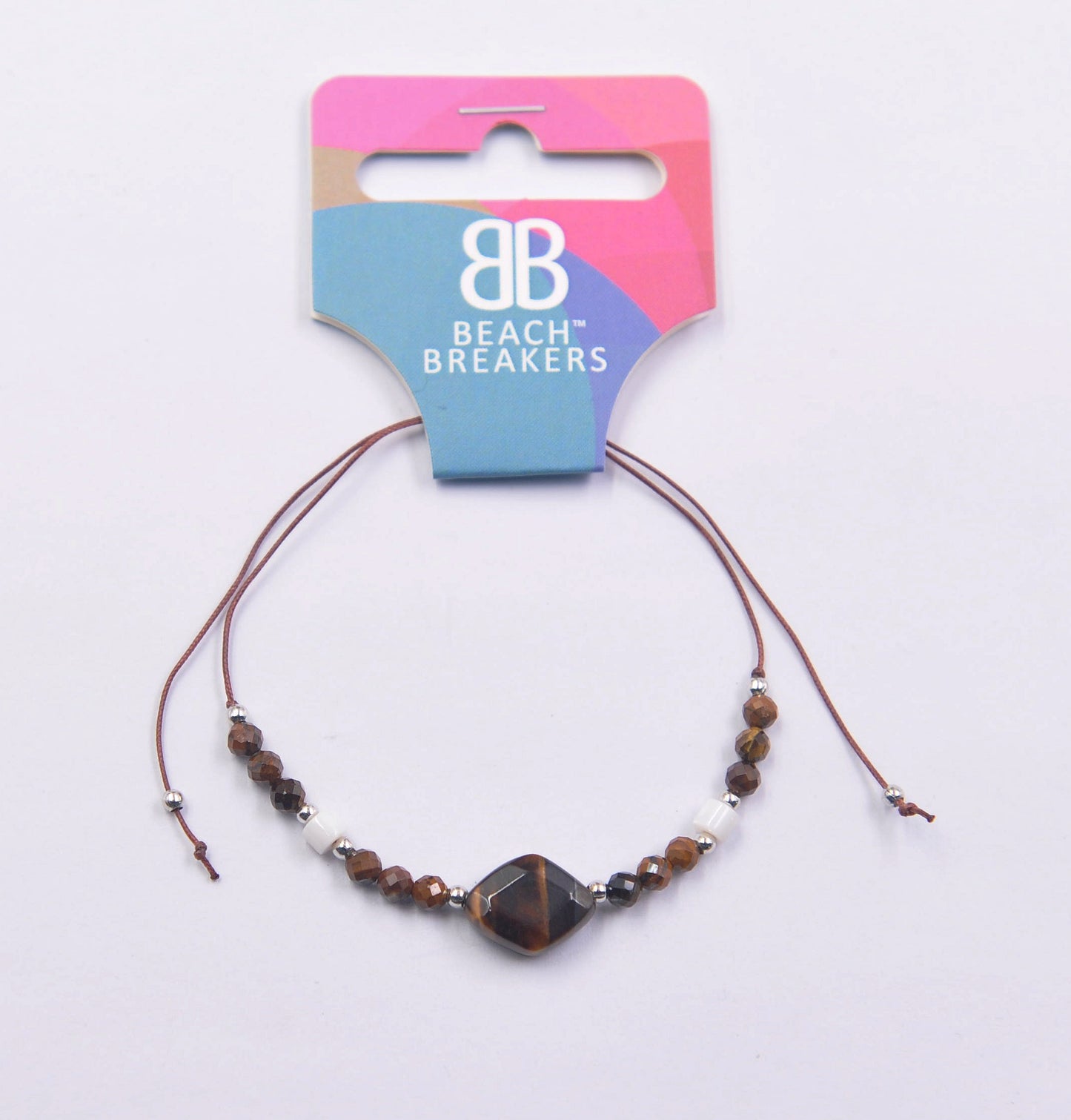 Silver Beads Gemstone Bracelet