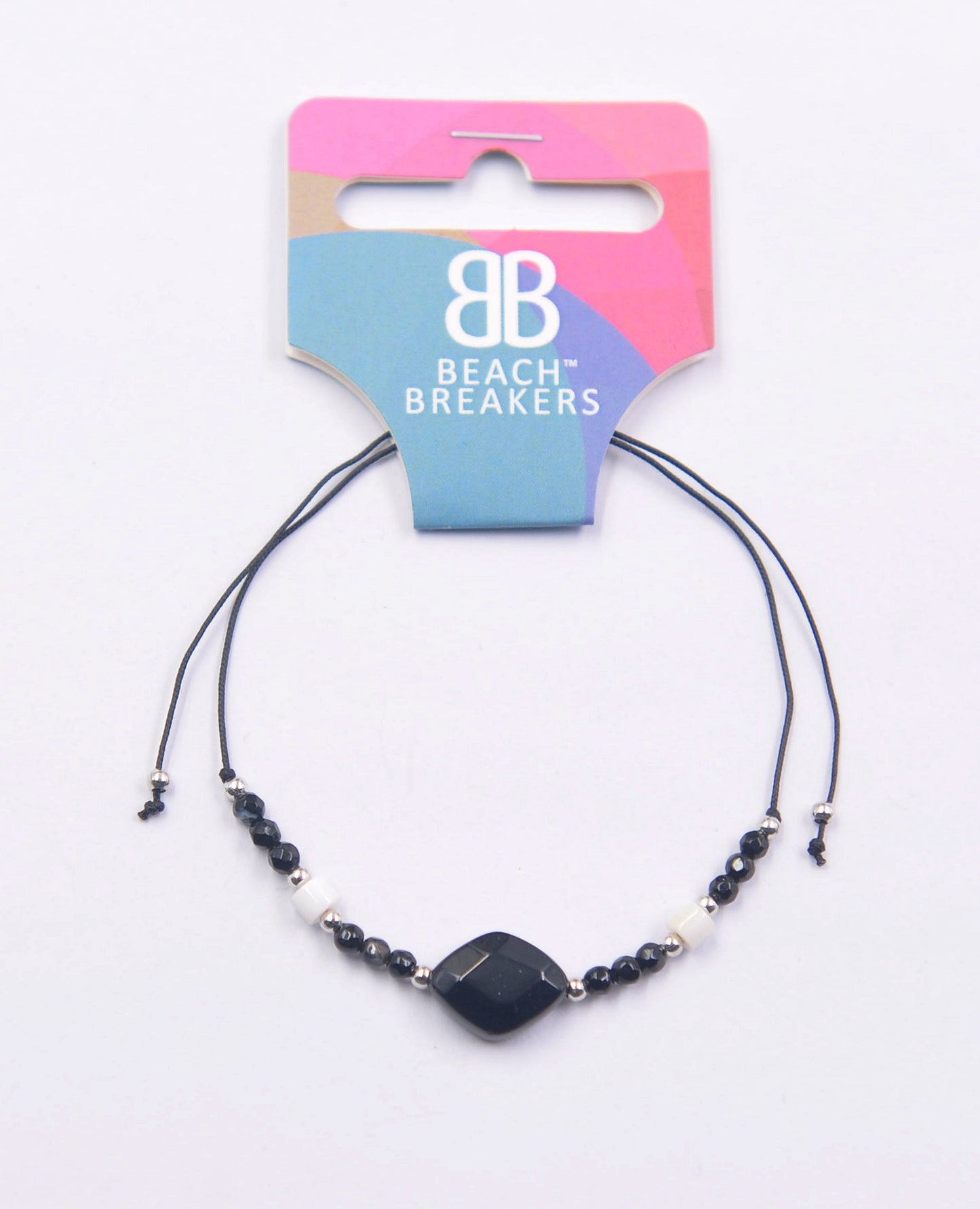 Silver Beads Gemstone Bracelet