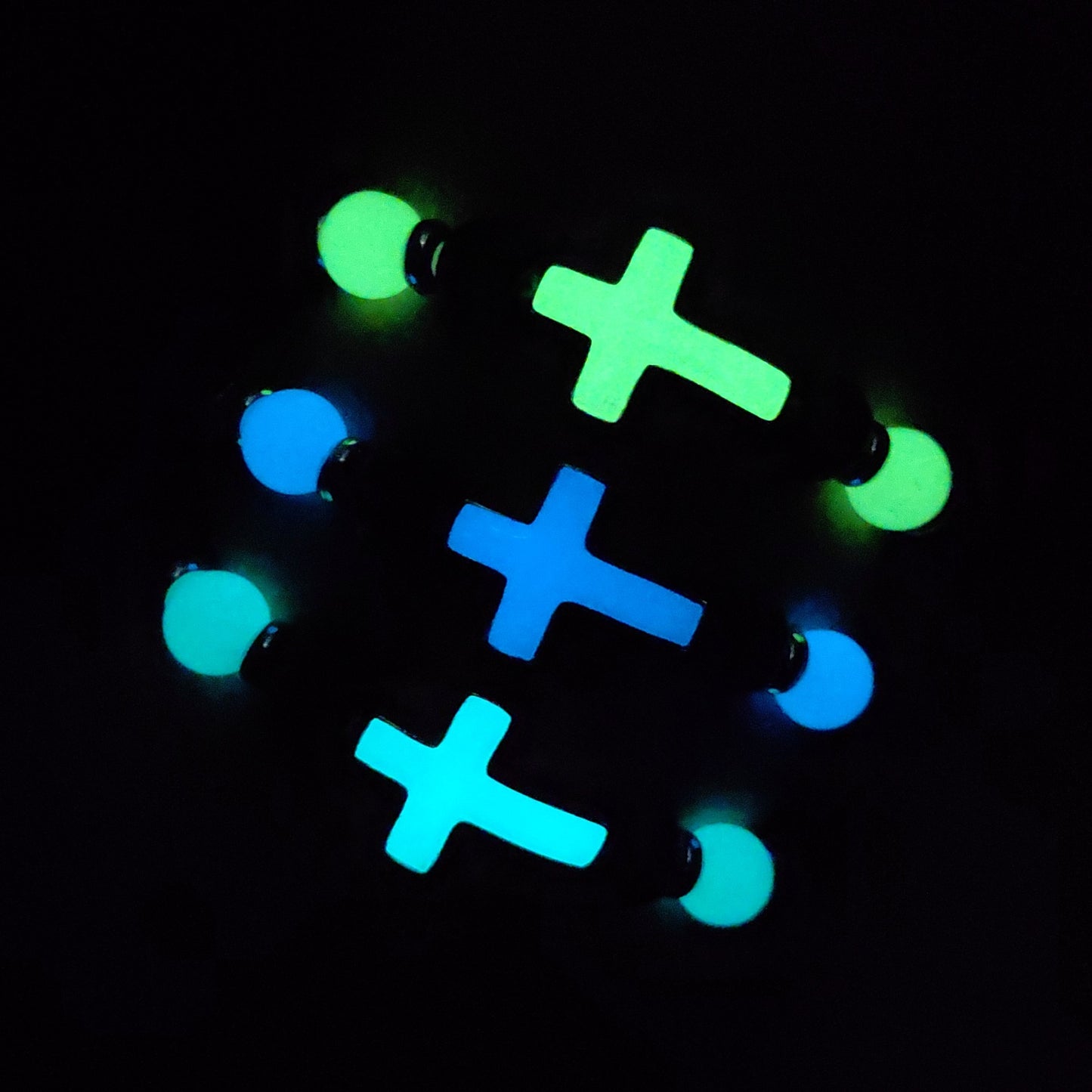 Glow in the Dark Cross Bracelet
