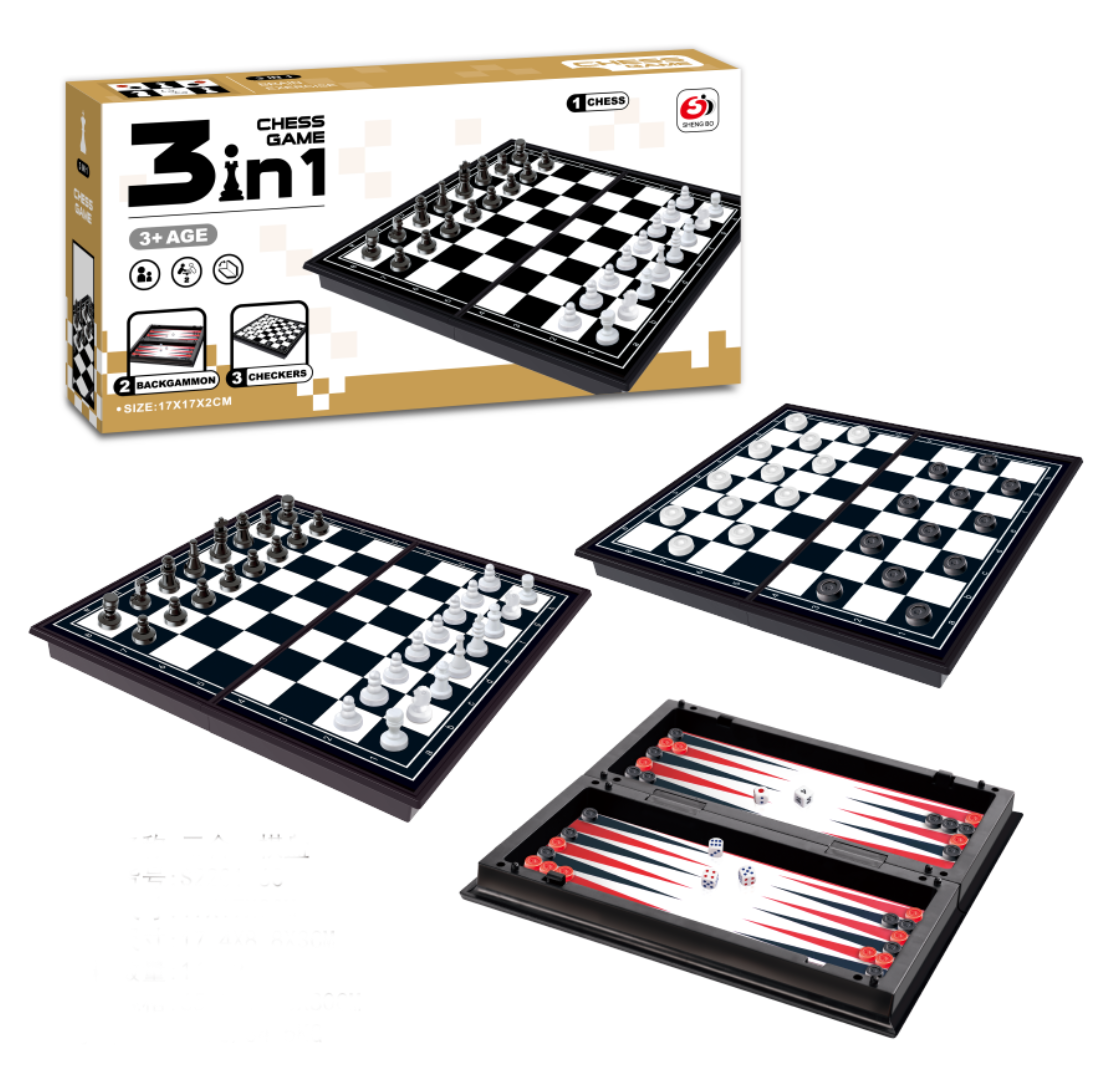 3 in 1 Magnetic Game Board Set
