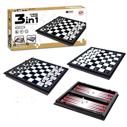 3 in 1 Magnetic Game Board Set