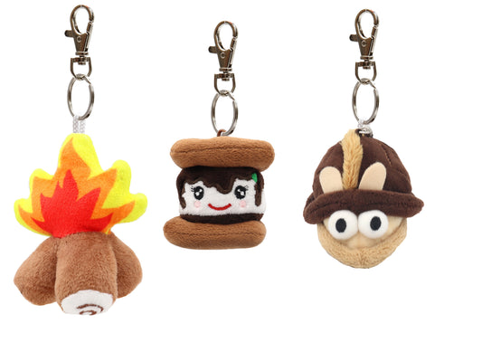 S'mores, Snail & Campfire Keychains